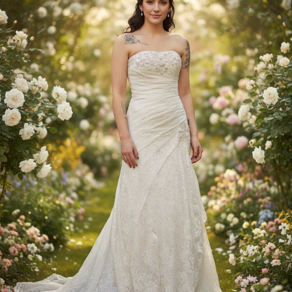 David's Bridal Ivory YP3344